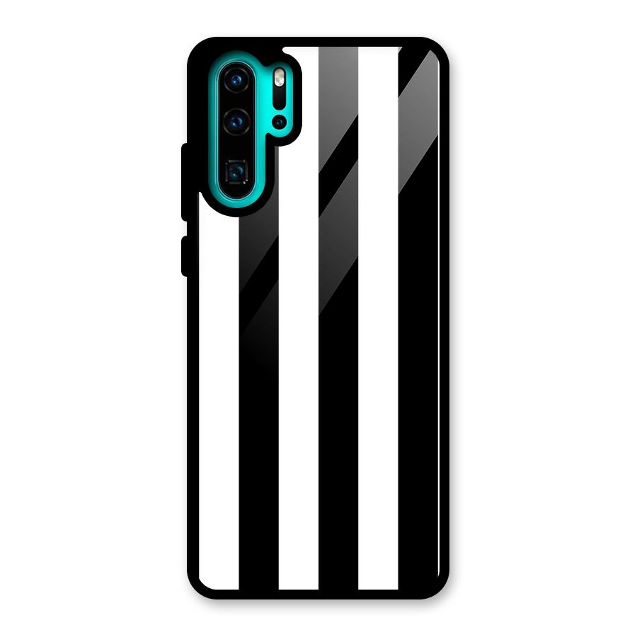 Lavish Black Stripes Glass Back Case for Huawei P30 Pro