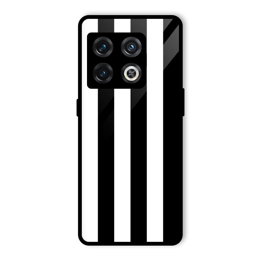 Lavish Black Stripes Glass Back Case for OnePlus 10 Pro 5G