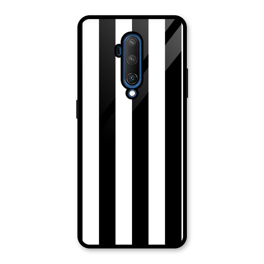 Lavish Black Stripes Glass Back Case for OnePlus 7T Pro