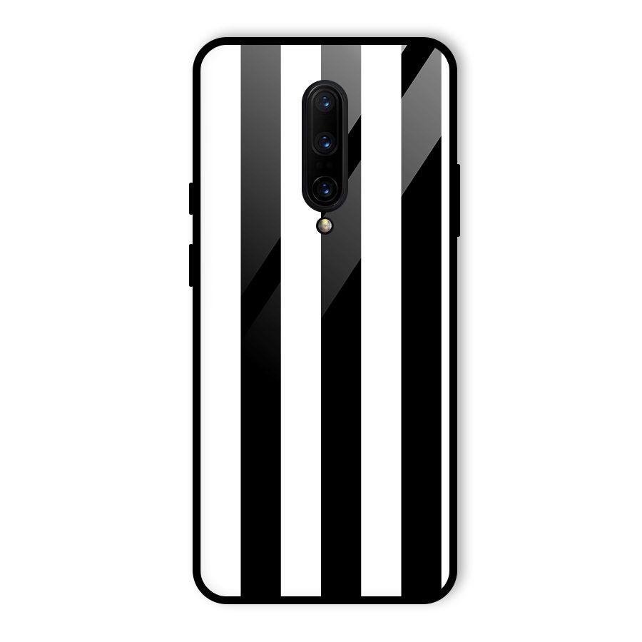 Lavish Black Stripes Glass Back Case for OnePlus 7 Pro