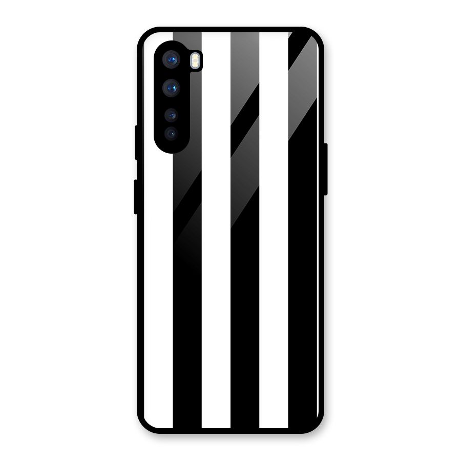 Lavish Black Stripes Glass Back Case for OnePlus Nord