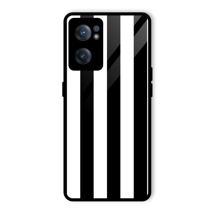 Lavish Black Stripes Glass Back Case for OnePlus Nord CE 2 5G