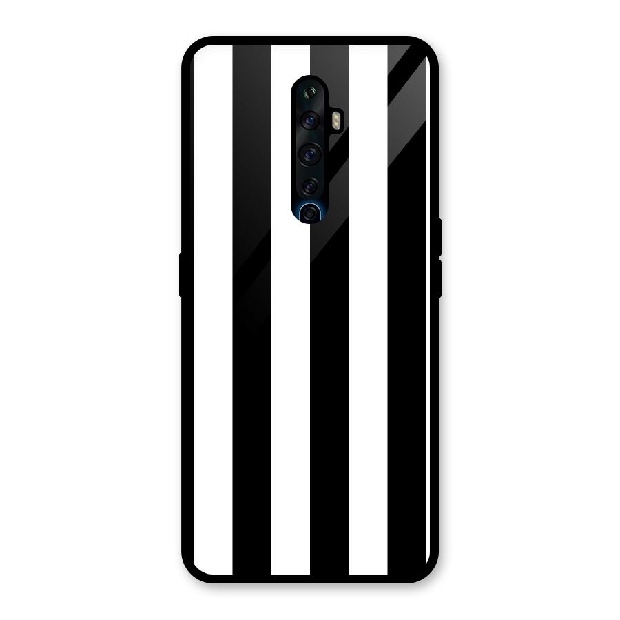 Lavish Black Stripes Glass Back Case for Oppo Reno2 Z