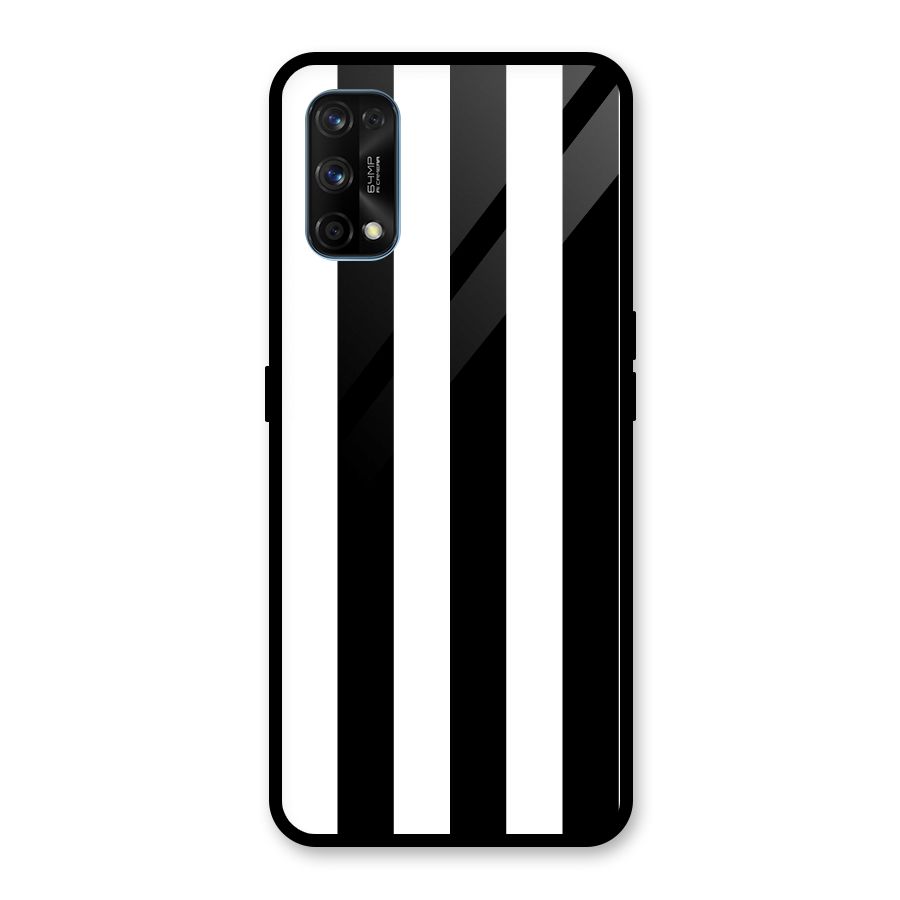 Lavish Black Stripes Glass Back Case for Realme 7 Pro