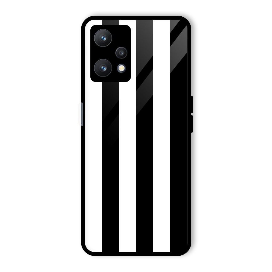 Lavish Black Stripes Glass Back Case for Realme 9 Pro 5G