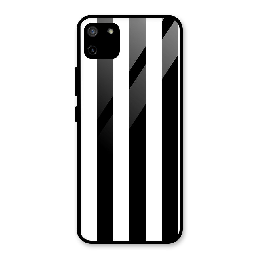 Lavish Black Stripes Glass Back Case for Realme C11