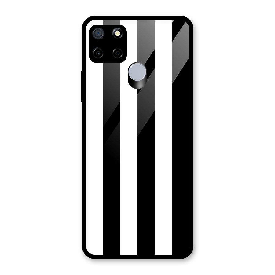 Lavish Black Stripes Glass Back Case for Realme C15