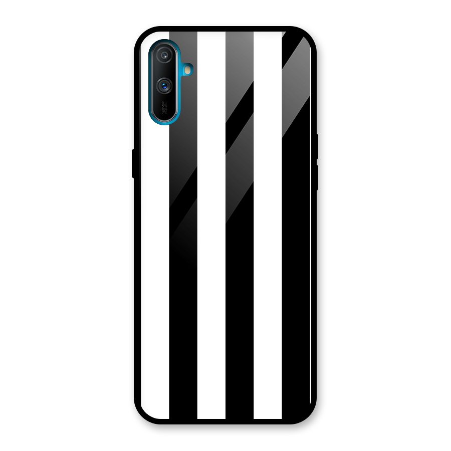 Lavish Black Stripes Glass Back Case for Realme C3