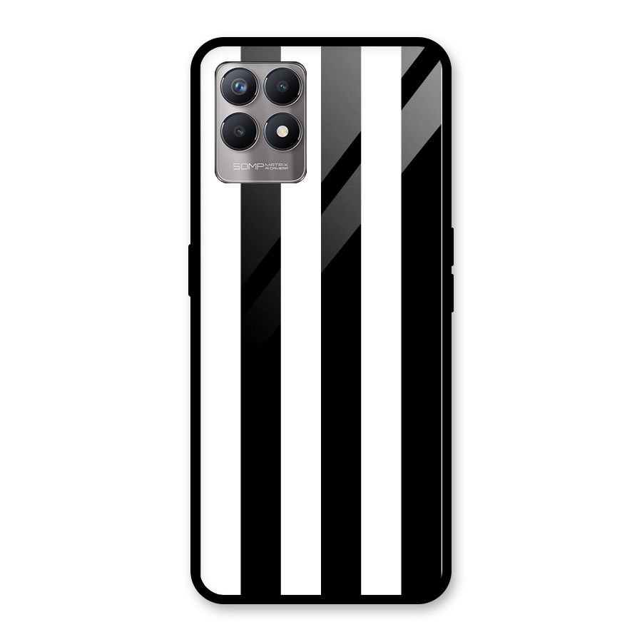 Lavish Black Stripes Glass Back Case for Realme Narzo 50