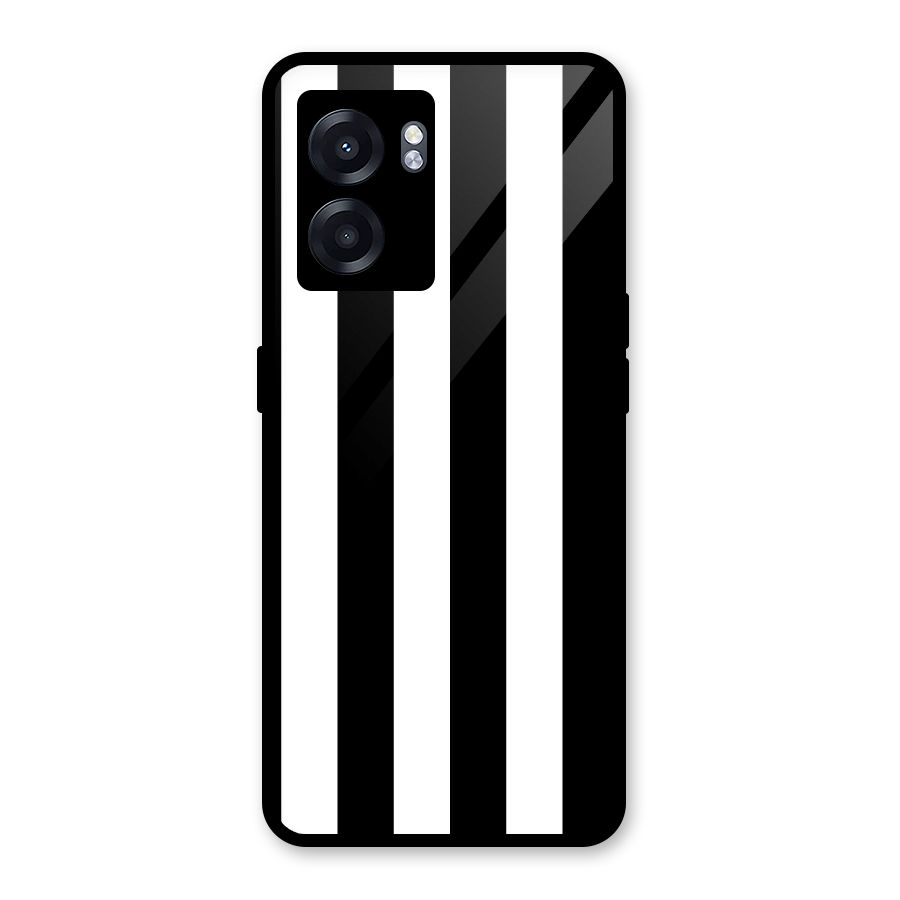 Lavish Black Stripes Glass Back Case for Realme Narzo 50 5G