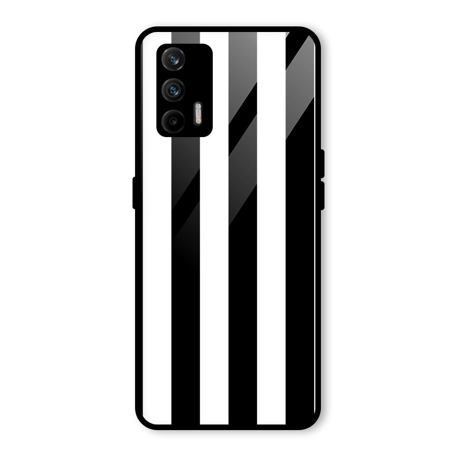 Lavish Black Stripes Glass Back Case for Realme X7 Max