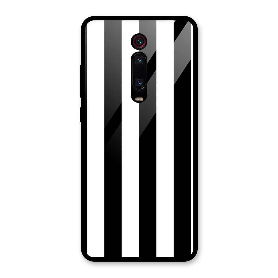 Lavish Black Stripes Glass Back Case for Redmi K20