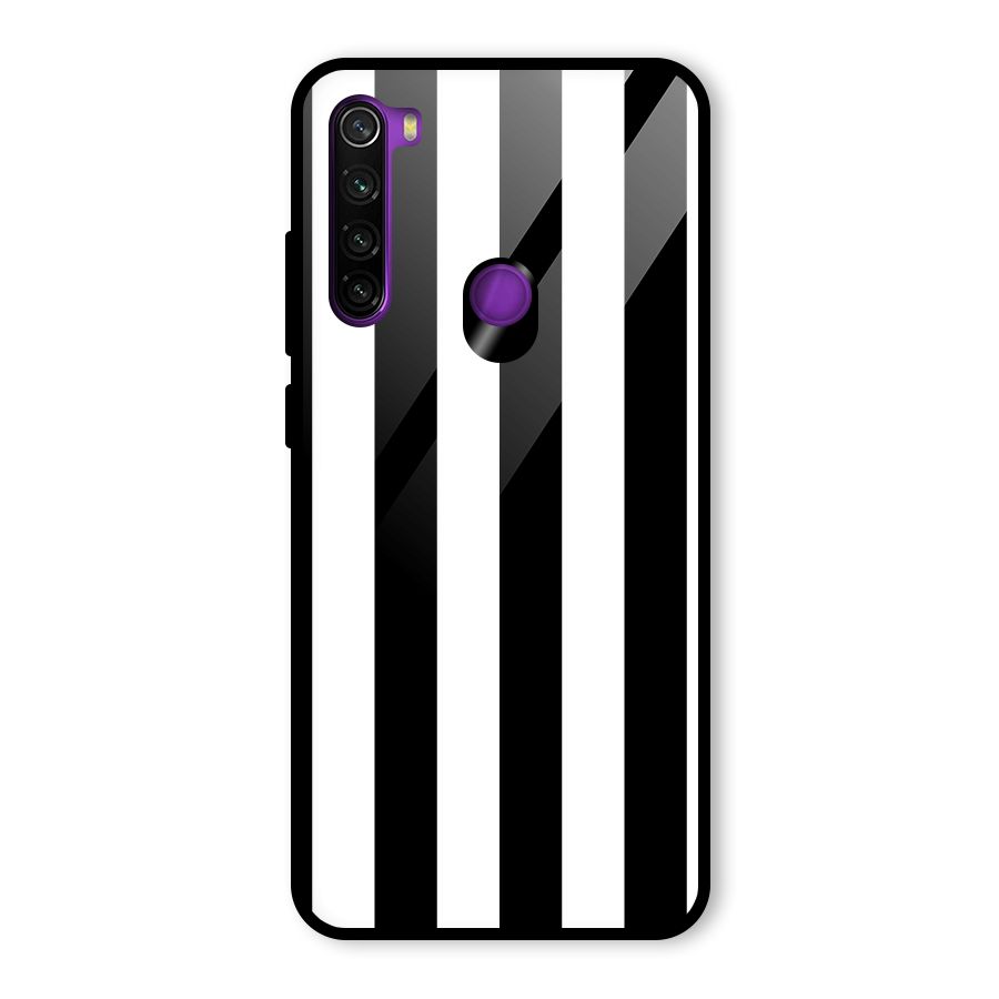 Lavish Black Stripes Glass Back Case for Redmi Note 8