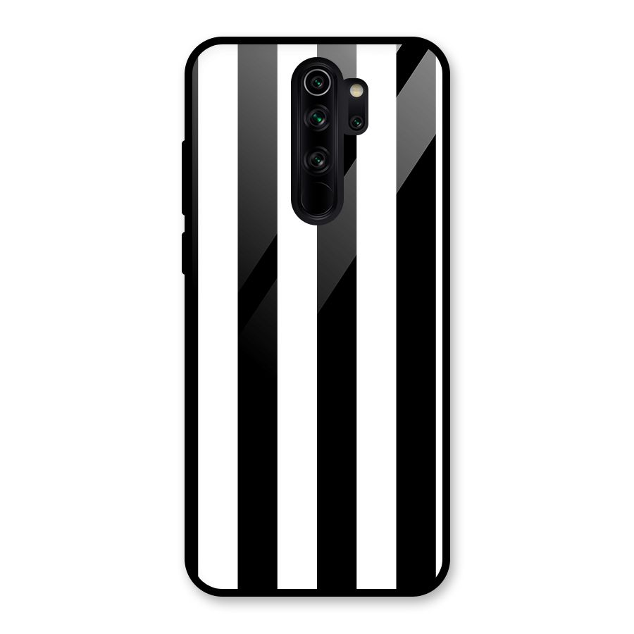 Lavish Black Stripes Glass Back Case for Redmi Note 8 Pro