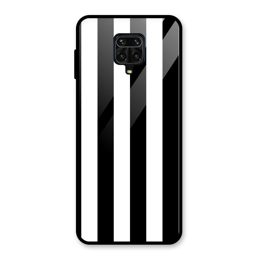 Lavish Black Stripes Glass Back Case for Redmi Note 9 Pro Max