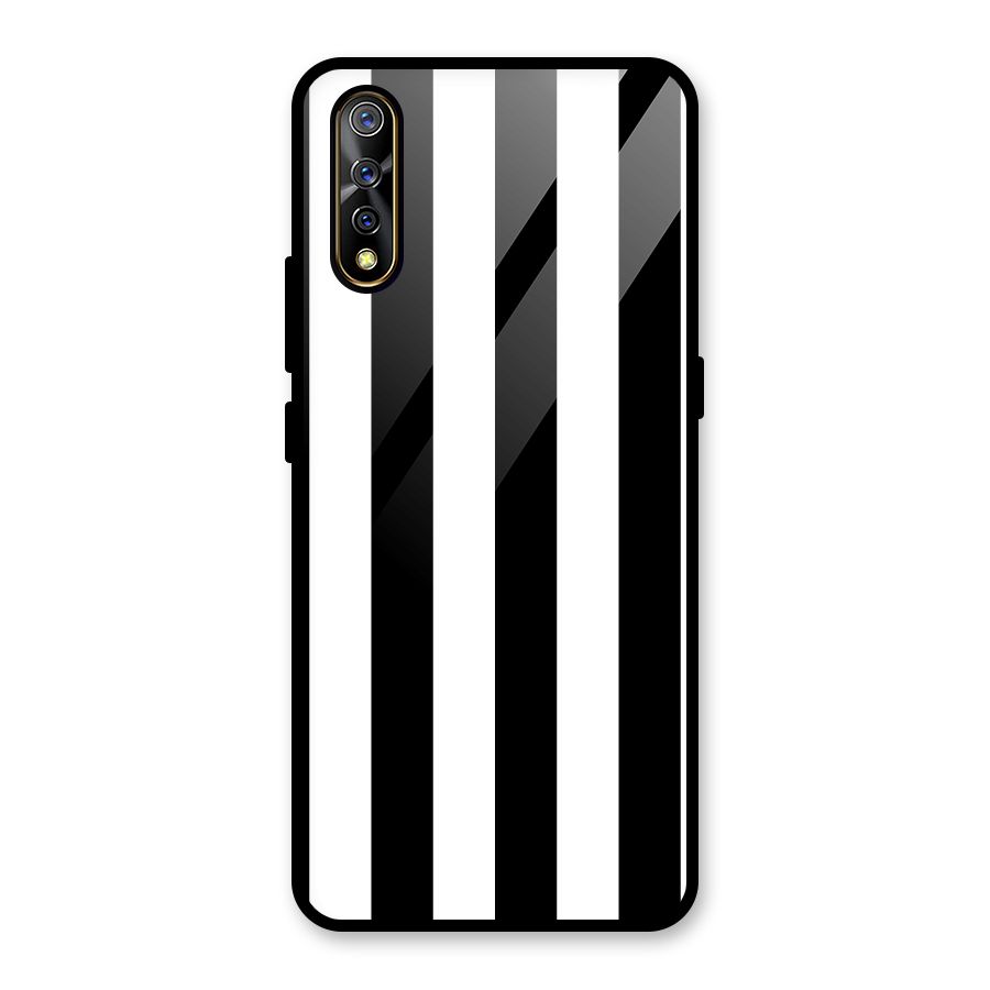 Lavish Black Stripes Glass Back Case for Vivo S1
