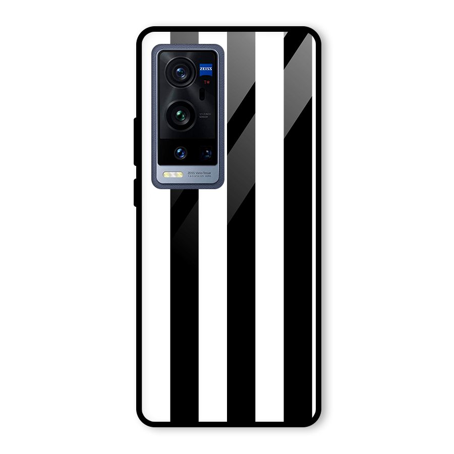 Lavish Black Stripes Glass Back Case for Vivo X60 Pro Plus