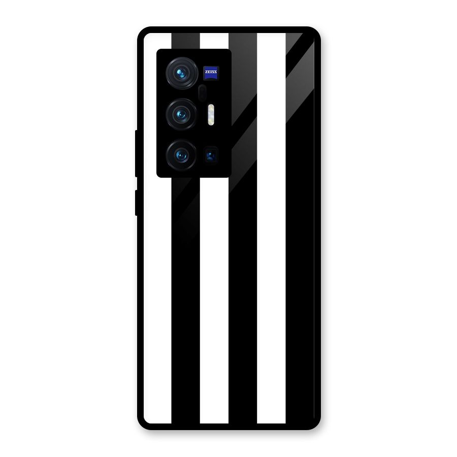 Lavish Black Stripes Glass Back Case for Vivo X70 Pro Plus