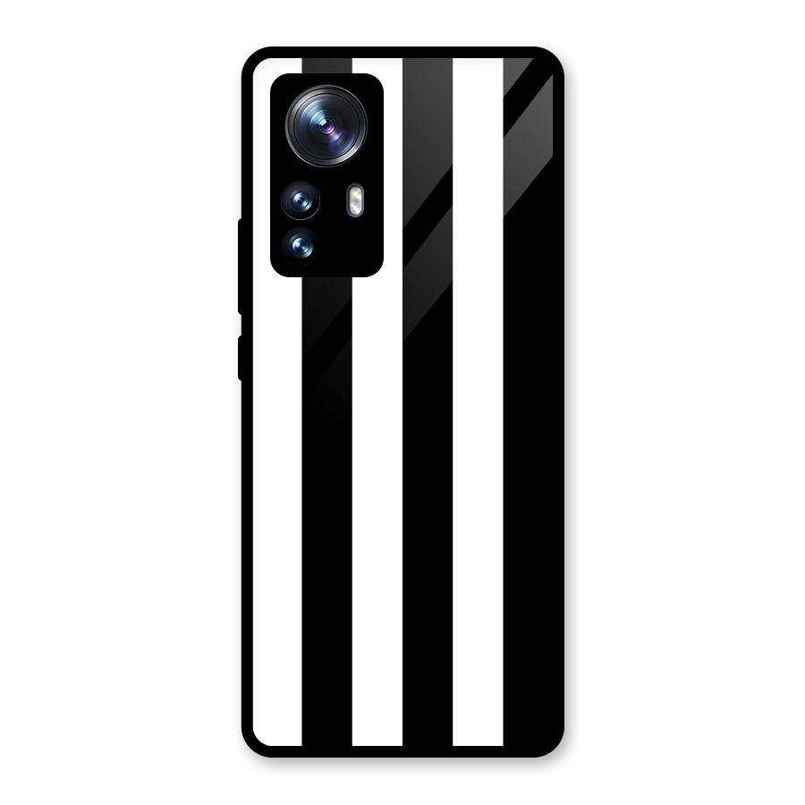 Lavish Black Stripes Glass Back Case for Xiaomi 12 Pro