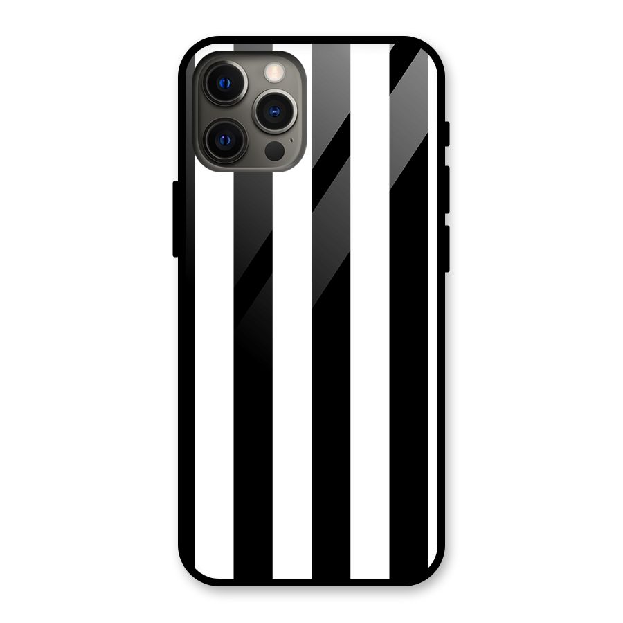 Lavish Black Stripes Glass Back Case for iPhone 12 Pro Max