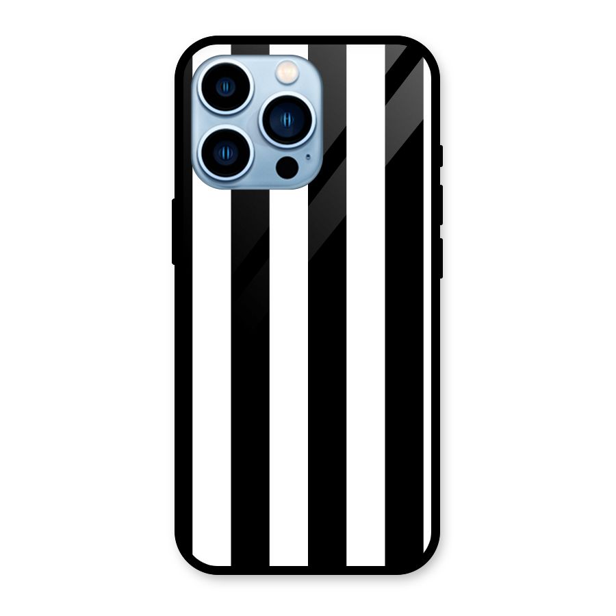 Lavish Black Stripes Glass Back Case for iPhone 13 Pro