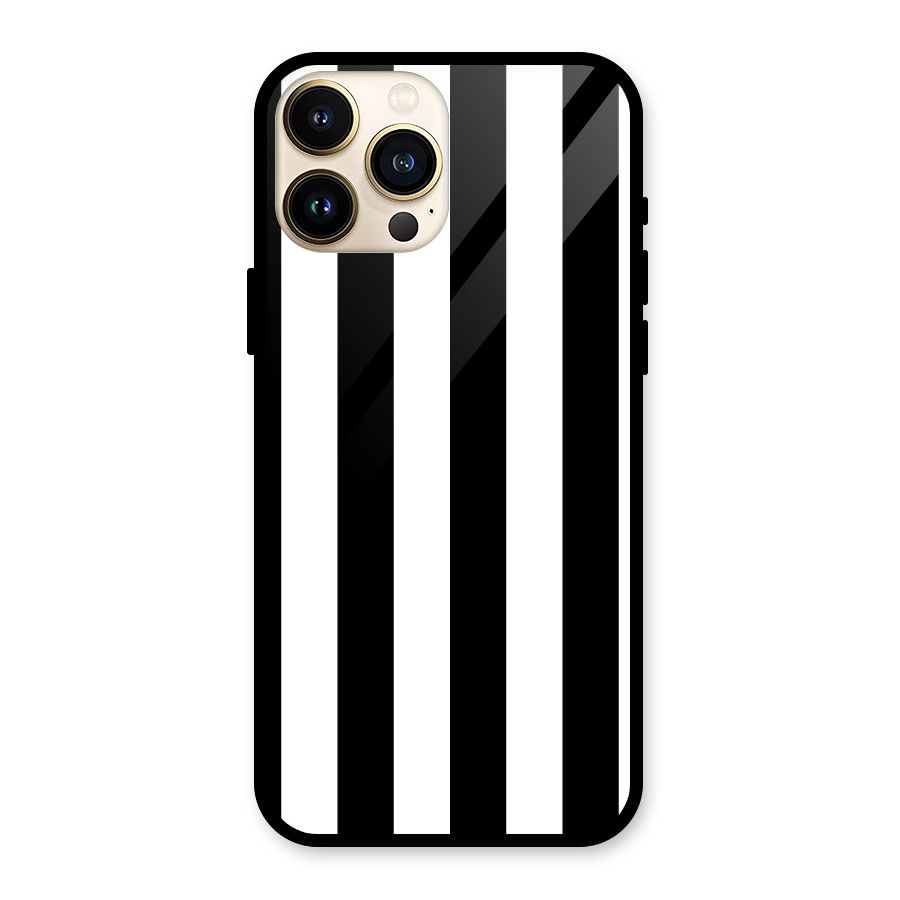 Lavish Black Stripes Glass Back Case for iPhone 13 Pro Max