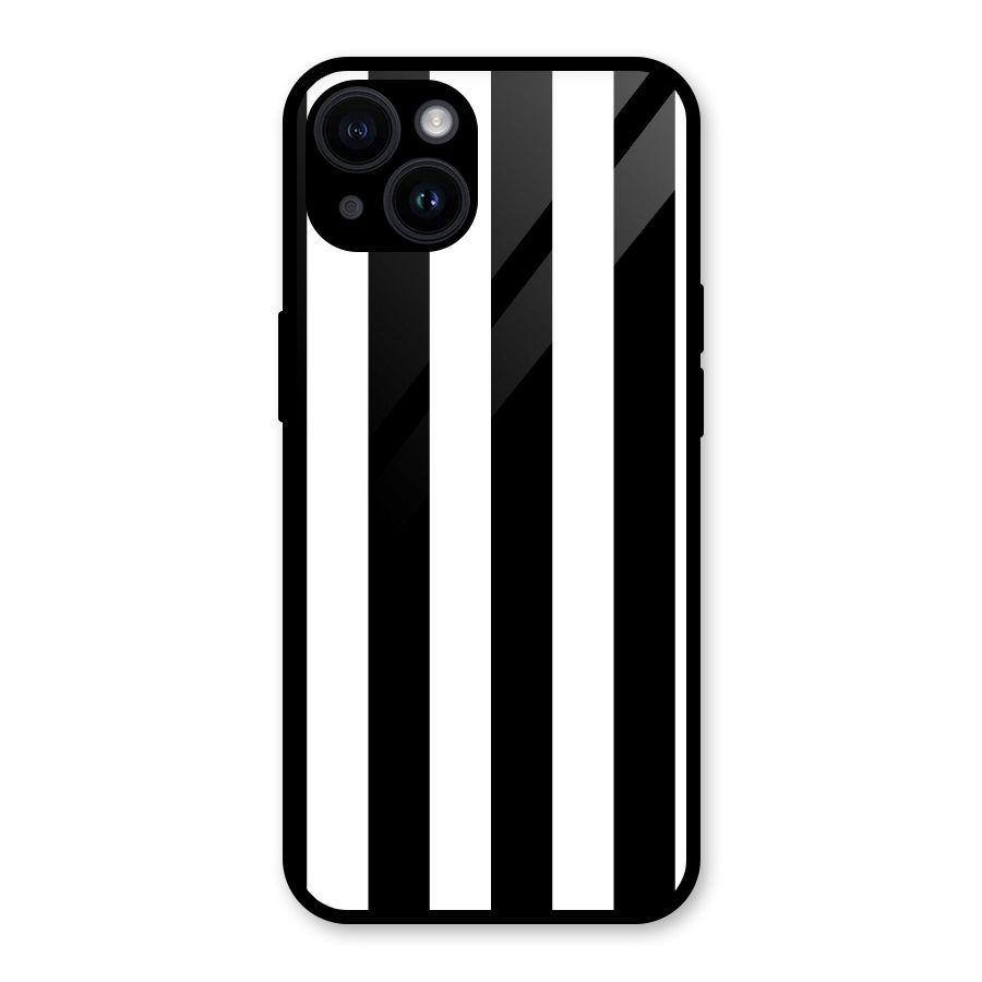 Lavish Black Stripes Glass Back Case for iPhone 14