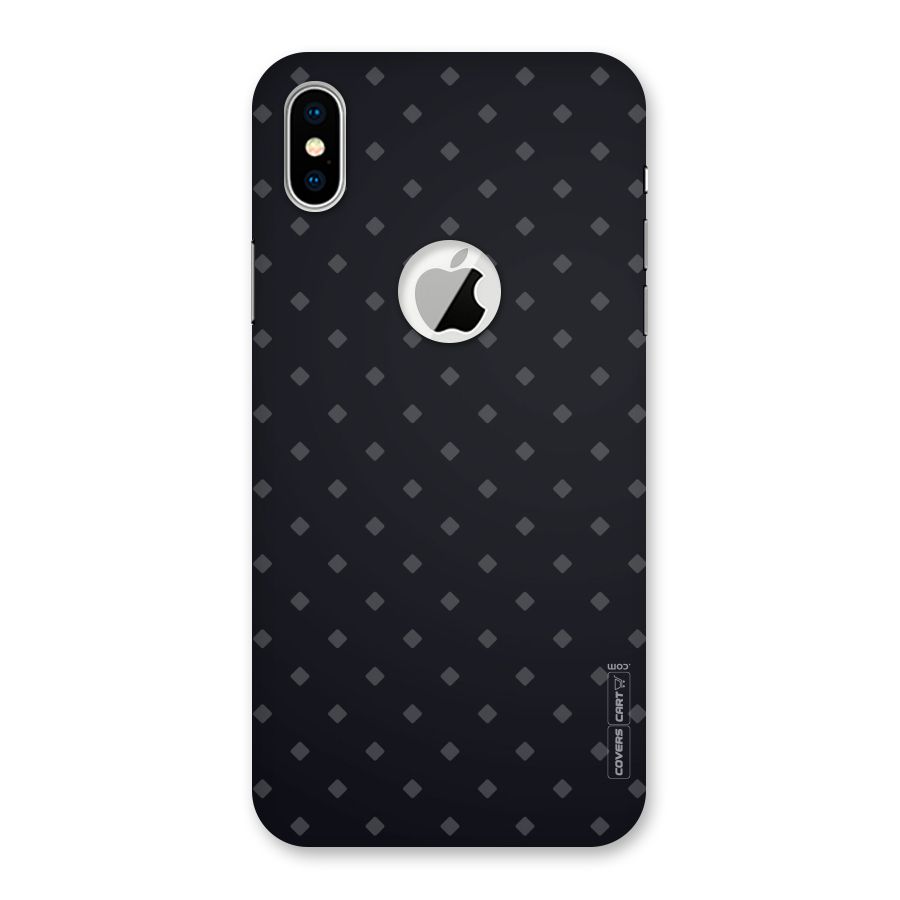 Lavish Diamond Pattern Back Case for iPhone X Logo Cut