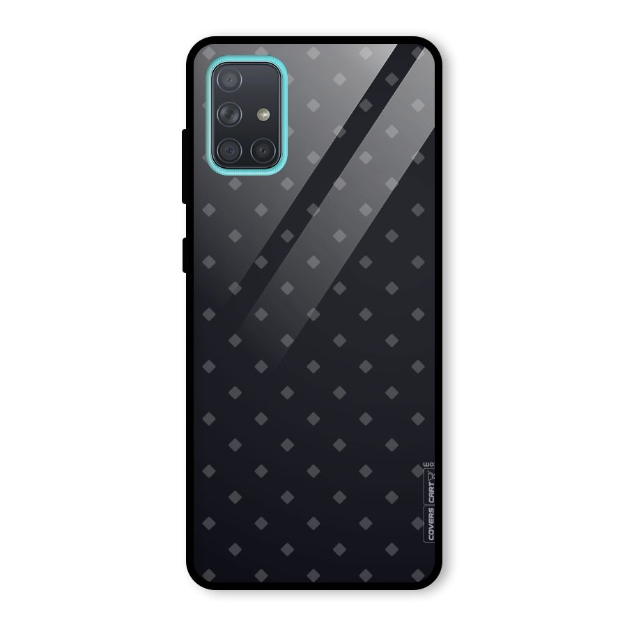 Lavish Diamond Pattern Glass Back Case for Galaxy A71