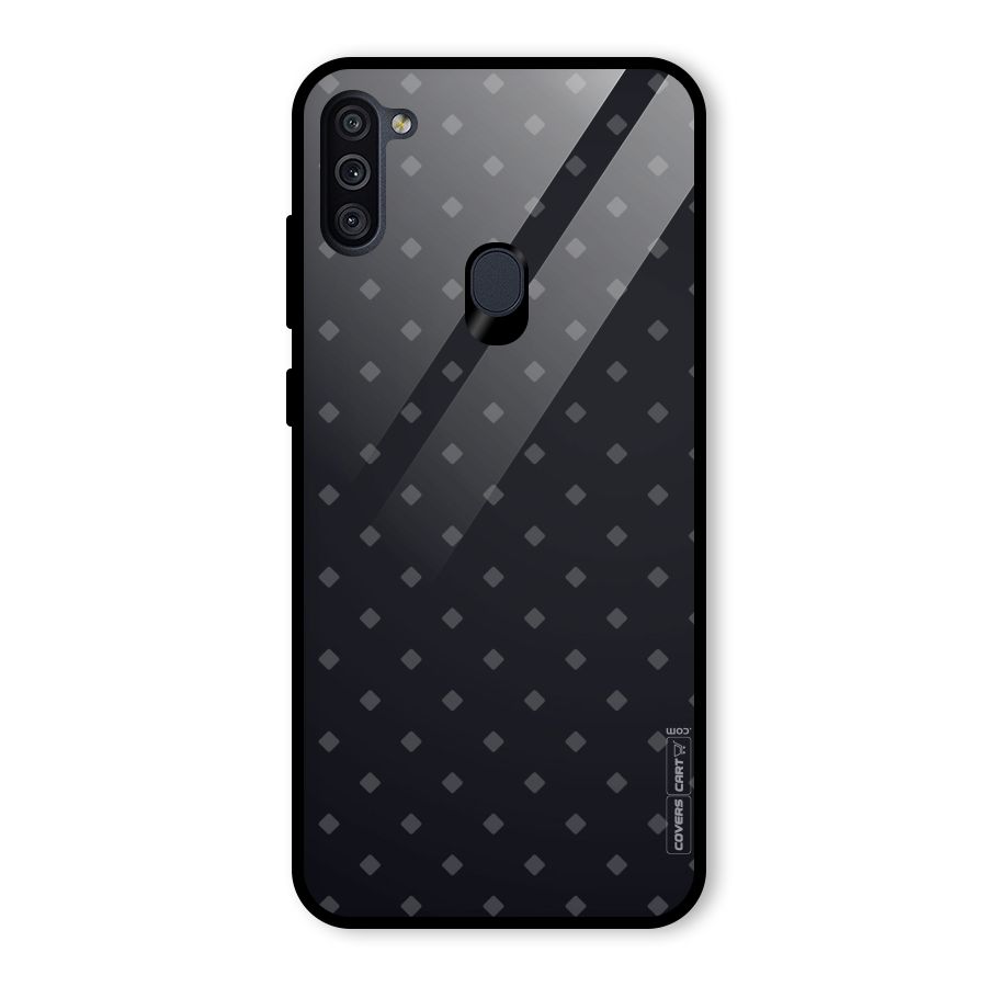 Lavish Diamond Pattern Glass Back Case for Galaxy M11