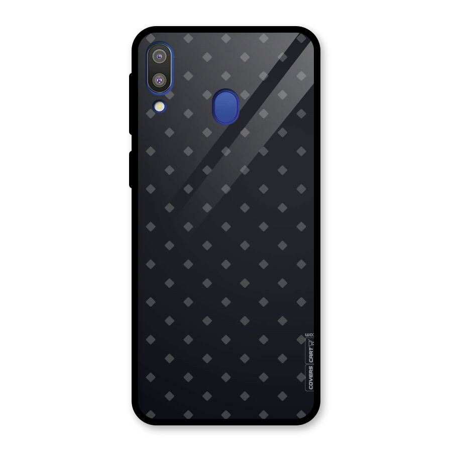 Lavish Diamond Pattern Glass Back Case for Galaxy M20