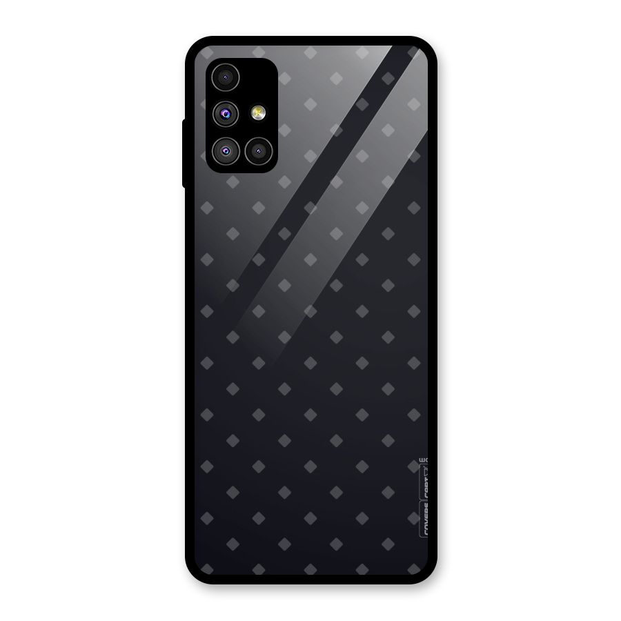 Lavish Diamond Pattern Glass Back Case for Galaxy M51
