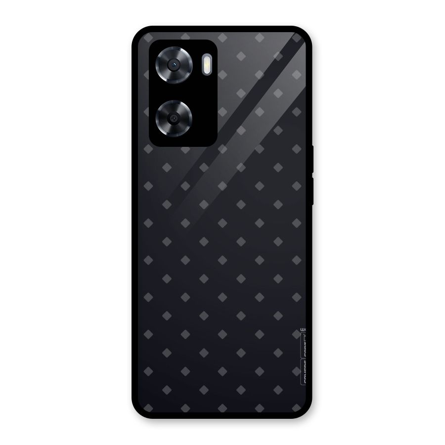 Lavish Diamond Pattern Glass Back Case for Oppo A57 2022