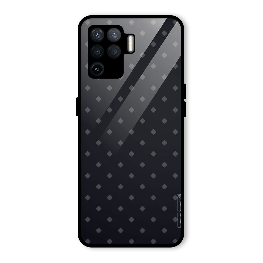 Lavish Diamond Pattern Glass Back Case for Oppo F19 Pro