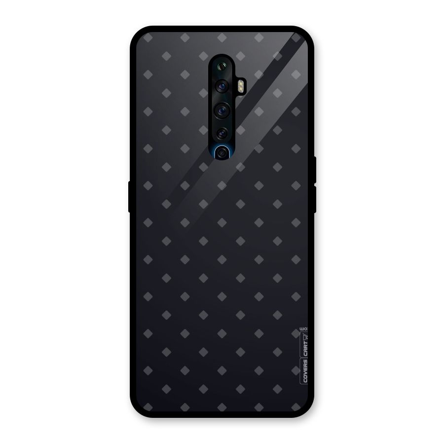 Lavish Diamond Pattern Glass Back Case for Oppo Reno2 F