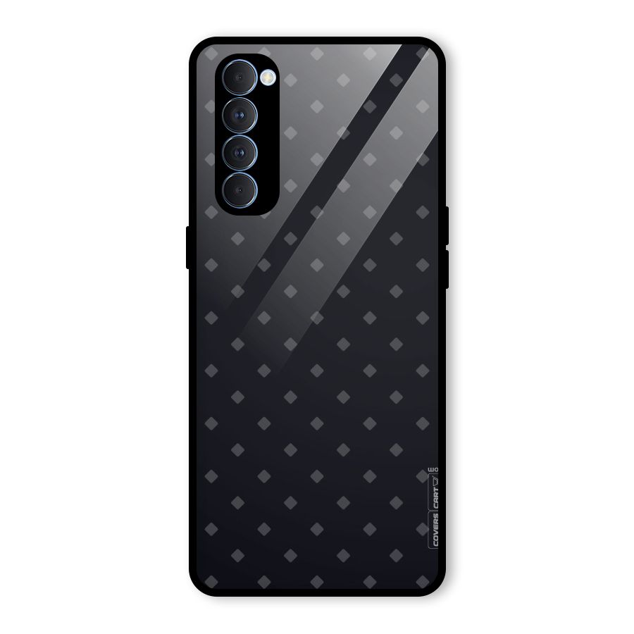 Lavish Diamond Pattern Glass Back Case for Oppo Reno4 Pro