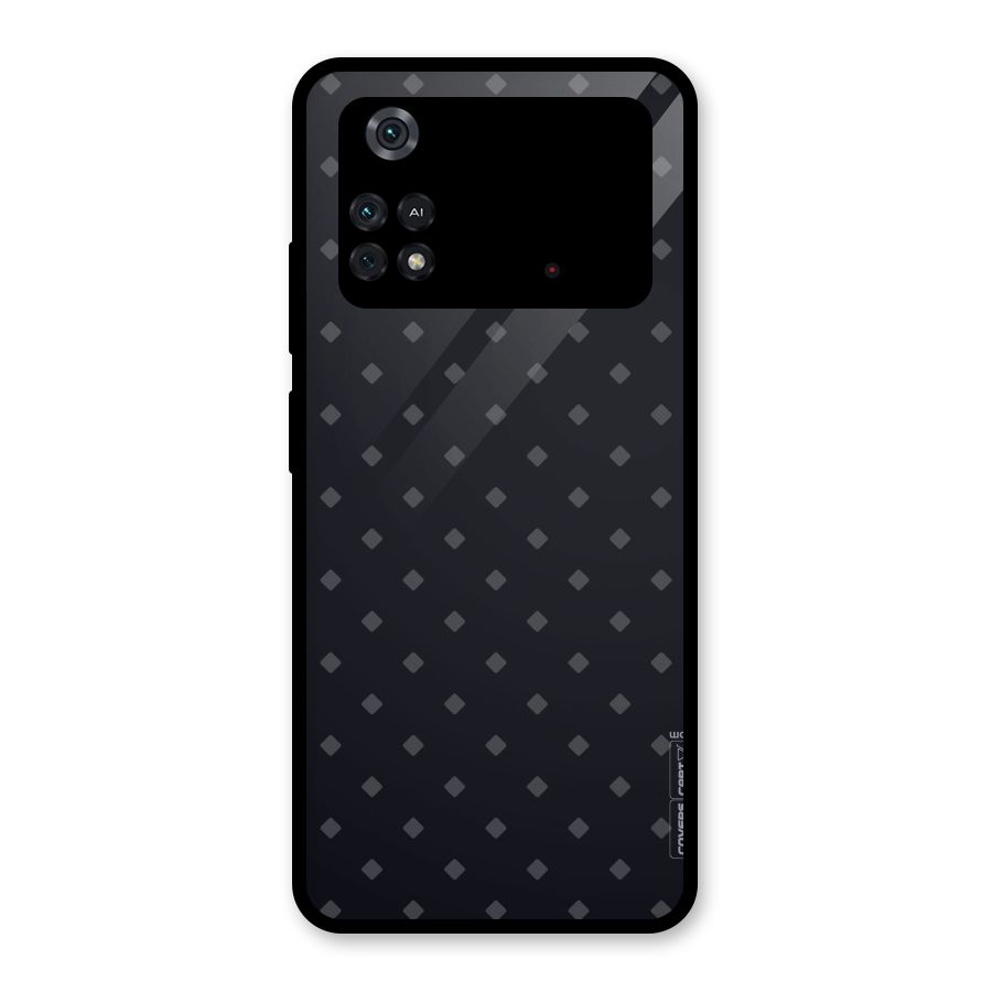 Lavish Diamond Pattern Glass Back Case for Poco M4 Pro 4G