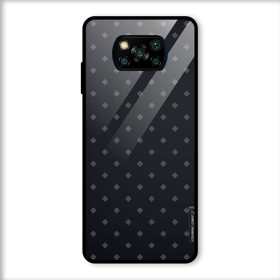 Lavish Diamond Pattern Glass Back Case for Poco X3