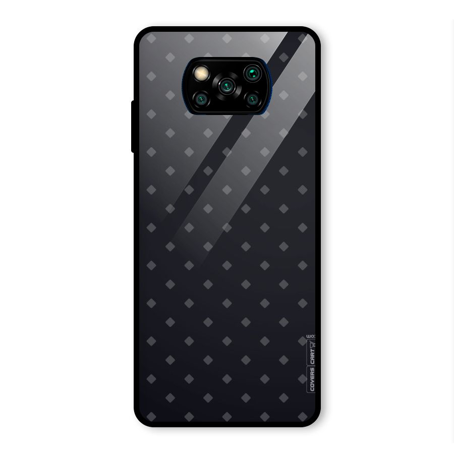 Lavish Diamond Pattern Glass Back Case for Poco X3 Pro