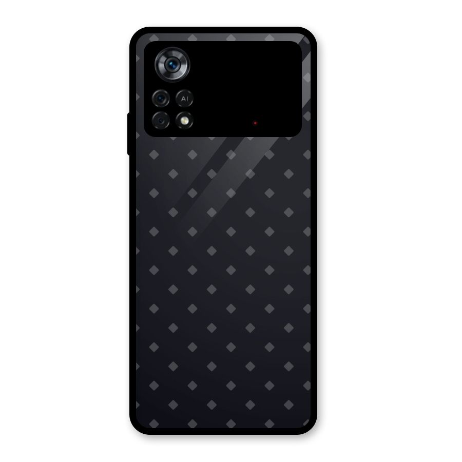 Lavish Diamond Pattern Glass Back Case for Poco X4 Pro 5G