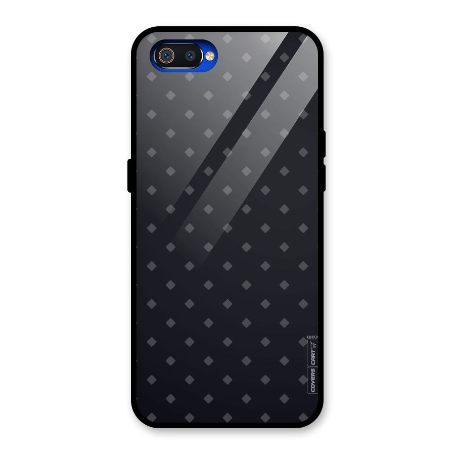 Lavish Diamond Pattern Glass Back Case for Realme C2