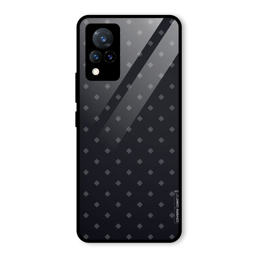 Lavish Diamond Pattern Glass Back Case for Vivo V21 5G