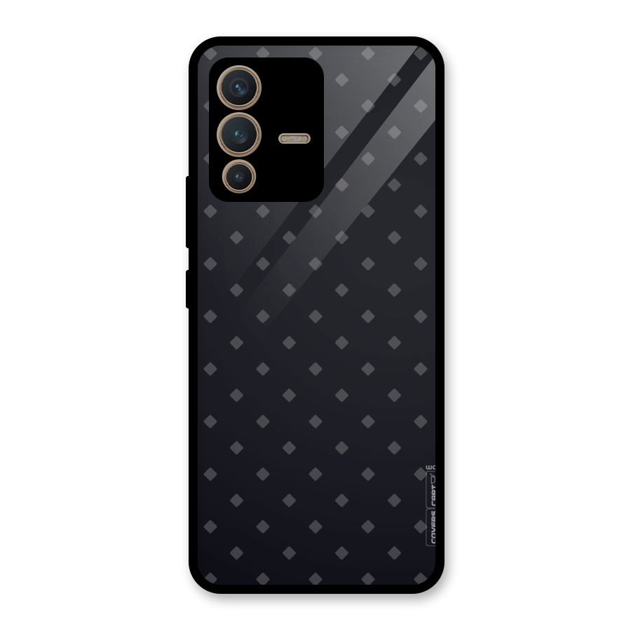 Lavish Diamond Pattern Glass Back Case for Vivo V23 5G