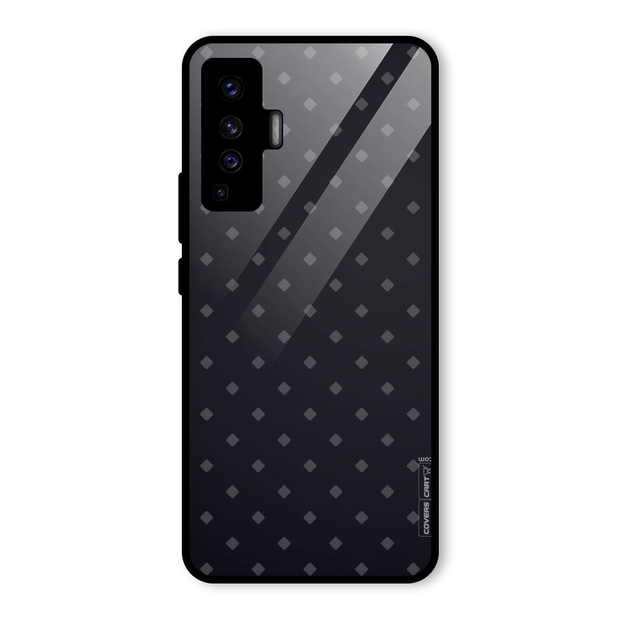 Lavish Diamond Pattern Glass Back Case for Vivo X50