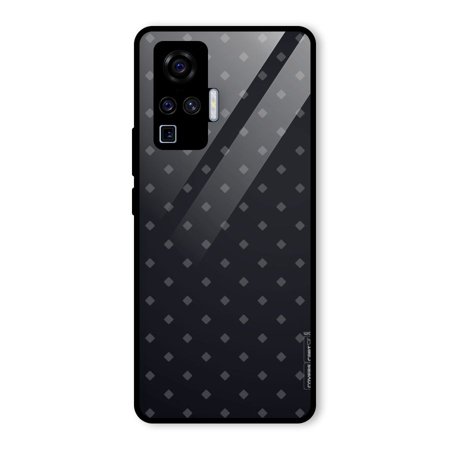 Lavish Diamond Pattern Glass Back Case for Vivo X50 Pro