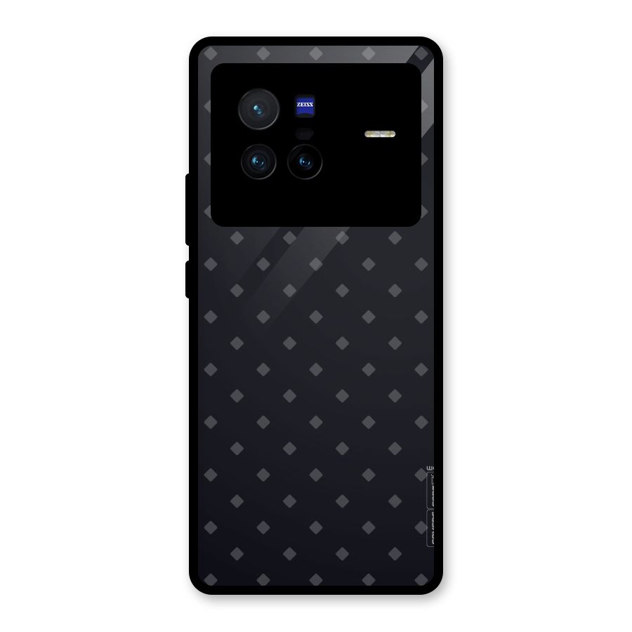 Lavish Diamond Pattern Glass Back Case for Vivo X80