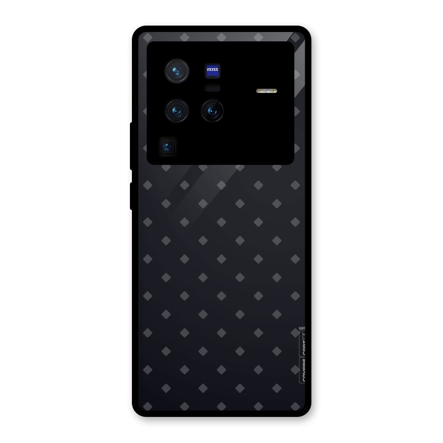 Lavish Diamond Pattern Glass Back Case for Vivo X80 Pro