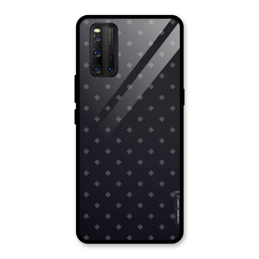 Lavish Diamond Pattern Glass Back Case for Vivo iQOO 3