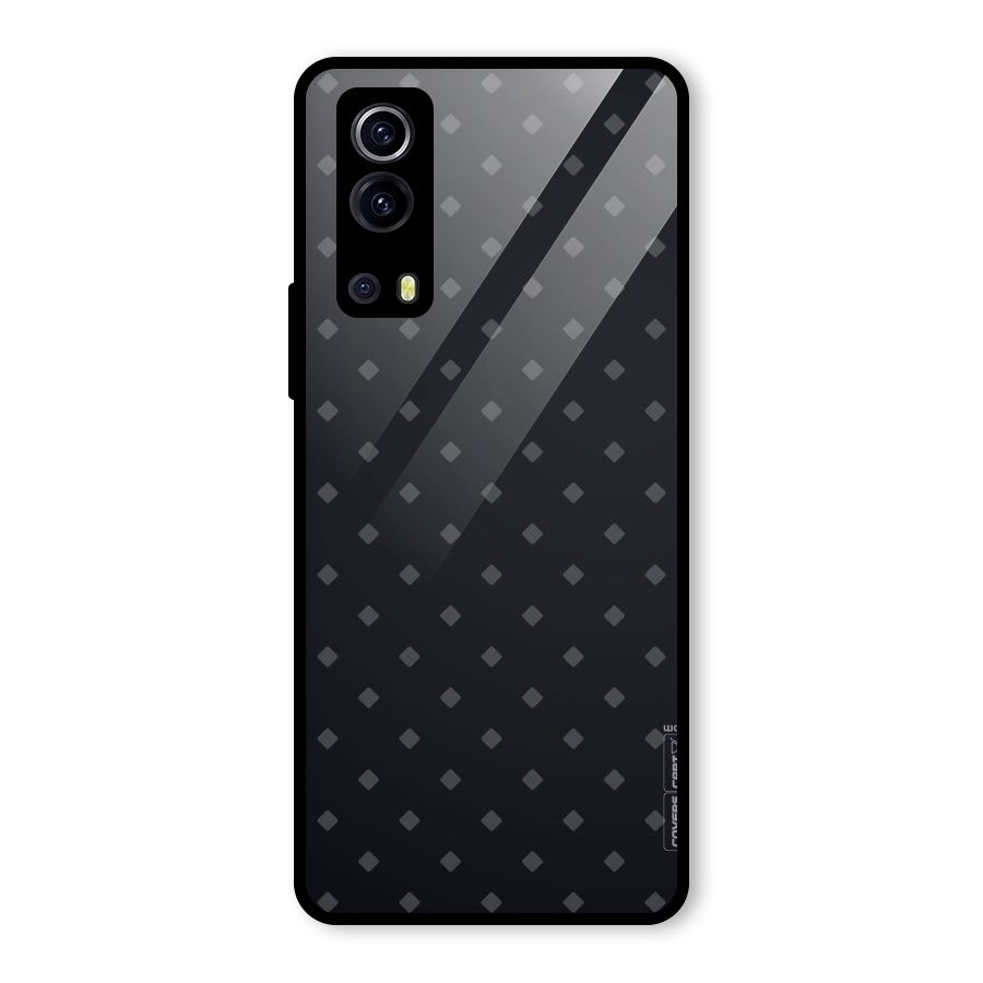 Lavish Diamond Pattern Glass Back Case for Vivo iQOO Z3