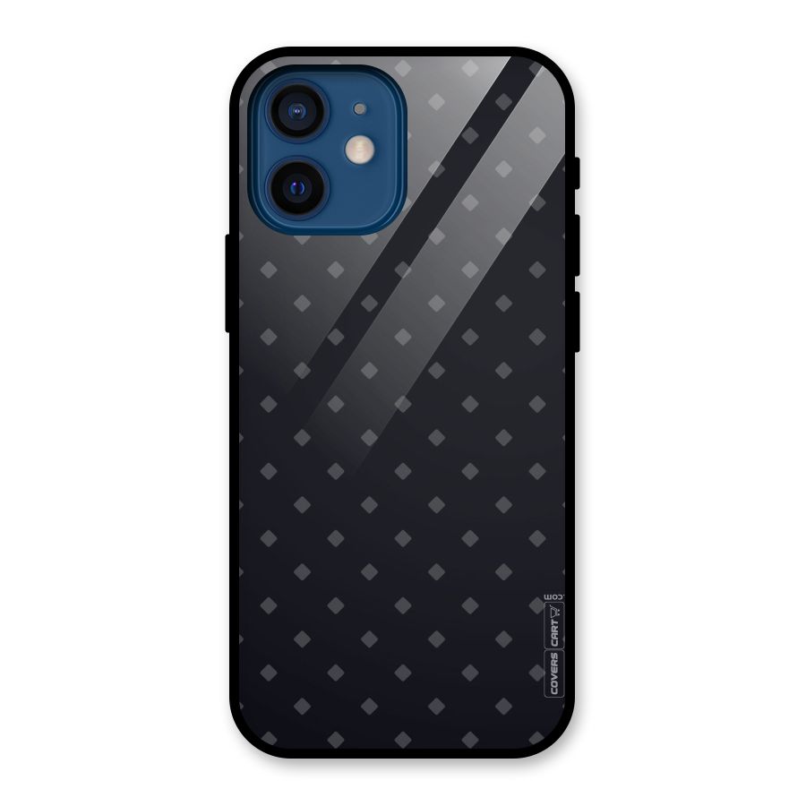 Lavish Diamond Pattern Glass Back Case for iPhone 12 Mini